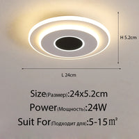 plafonnier led nordique en acrylique luminaire décoratif pour la maison
