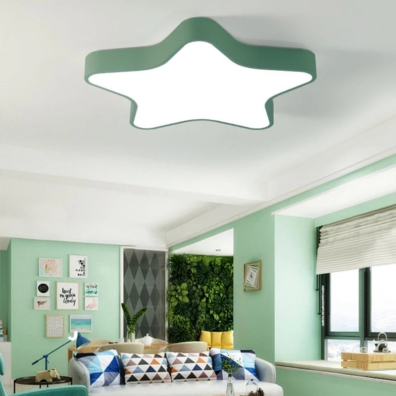 plafonnier led forme étoile moderne décoratif - vue 4 sur 11