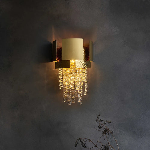 NAVIMC moderne applique en cristal pour chevet or applique murale LED appliques luminaires salon décor applique murale LED lumière en cristal