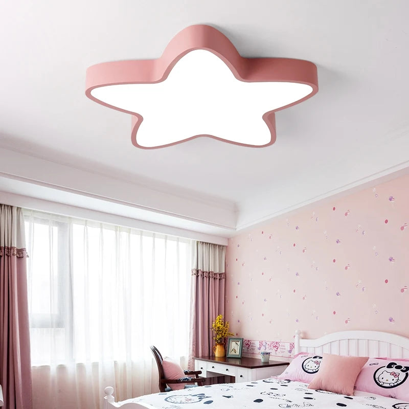 plafonnier led forme étoile moderne décoratif - vue 5 sur 11