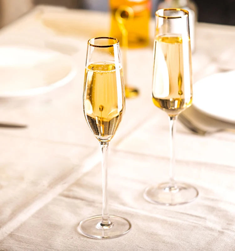 Flutes a champagne design elegant verre souffle main