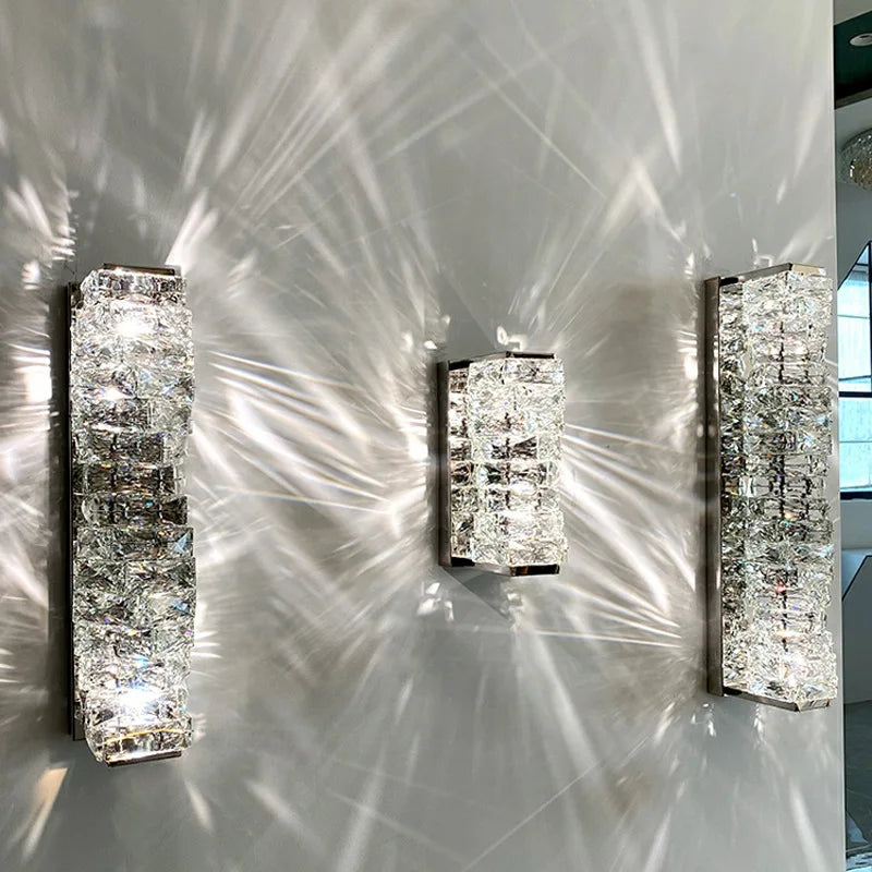 applique murale moderne en cristal décoration intérieure étoile élégante - vue 4 sur 18