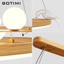 lustre led rond avec oiseaux pour style postmoderne