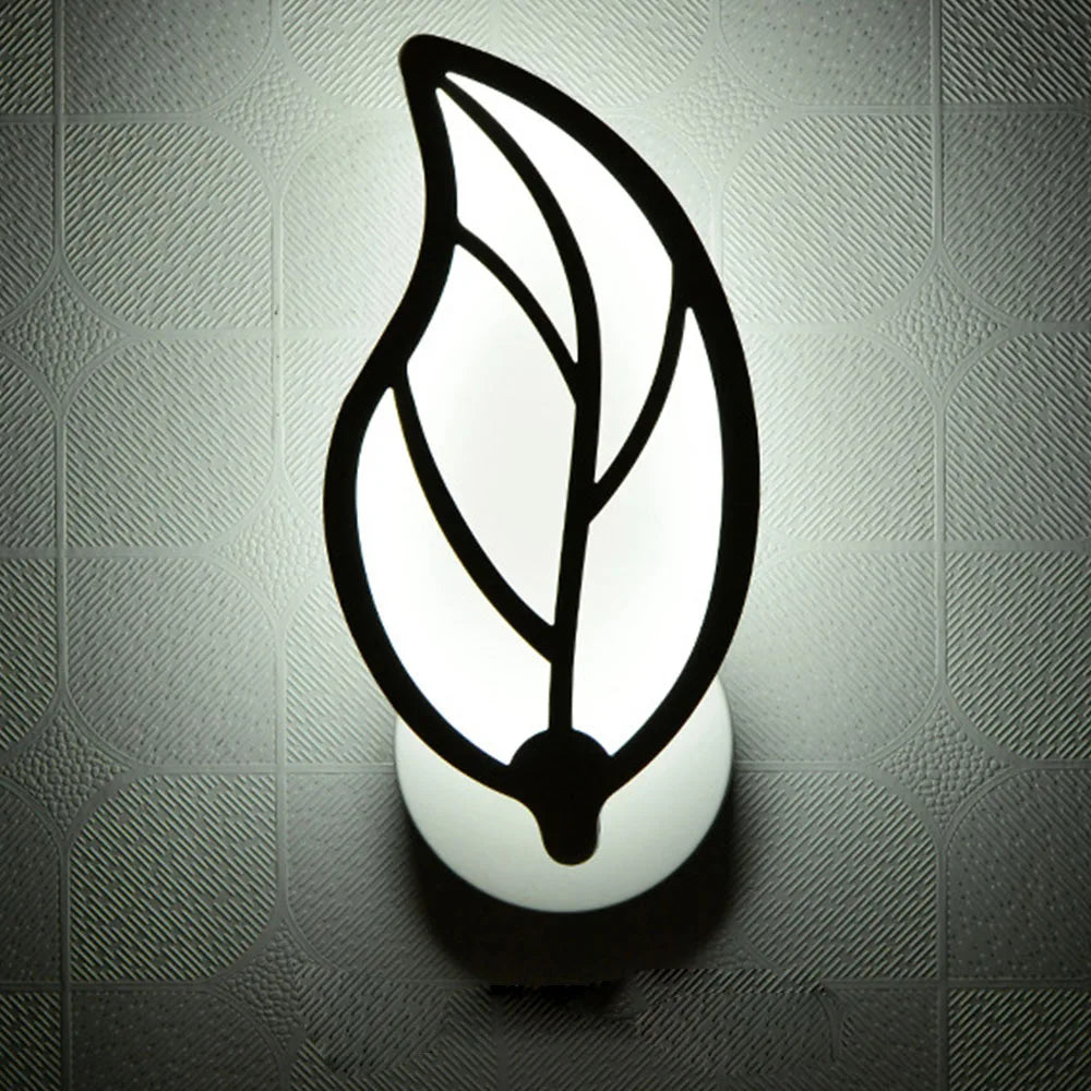 Applique murale LED nordique moderne en forme de feuille - vue 4 sur 8