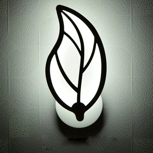 Applique murale LED nordique moderne en forme de feuille