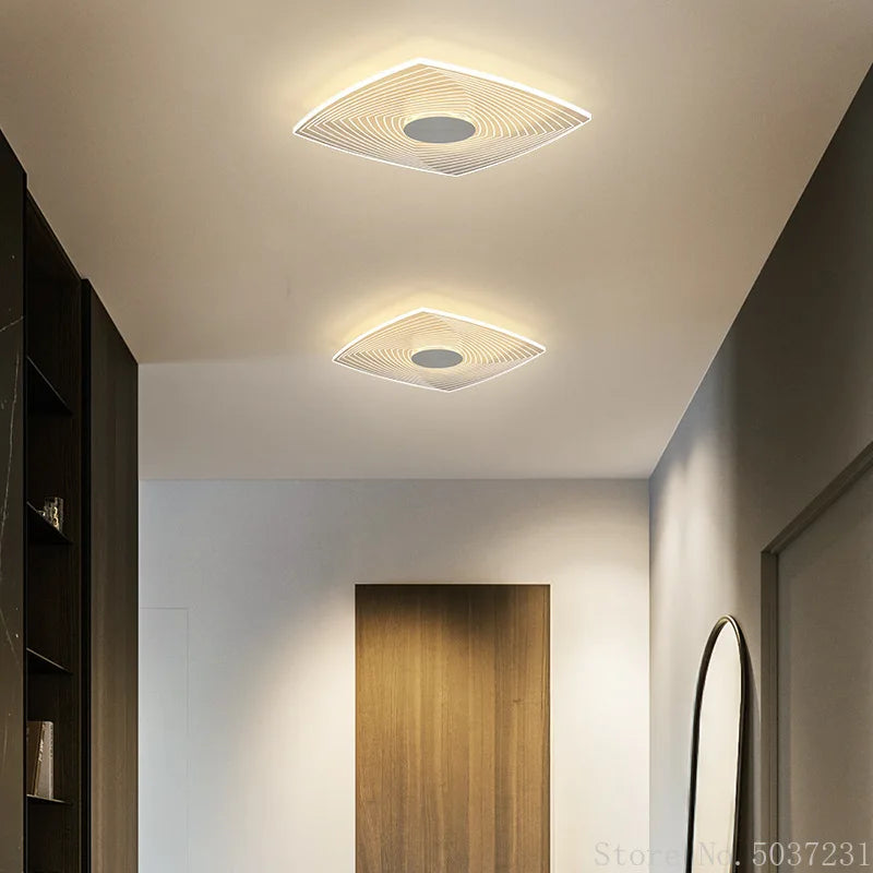 plafonnier led minimaliste en aluminium acrylique de style géométrique