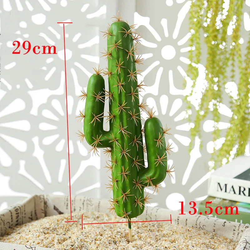 plantes tropicales cactus artificiel décoration intérieure succulente en plastique - vue 3 sur 9