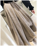 Echarpe cachemire tricotee elegante hiver avec franges