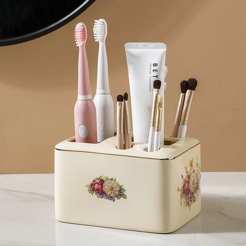 porte-brosse à dents en céramique design moderne pour salle de bain - vue 9 sur 10