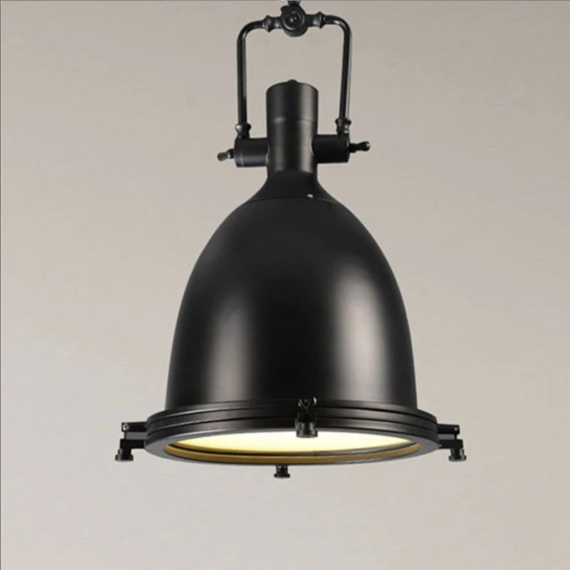 Suspension industriel Vintage en verre E27