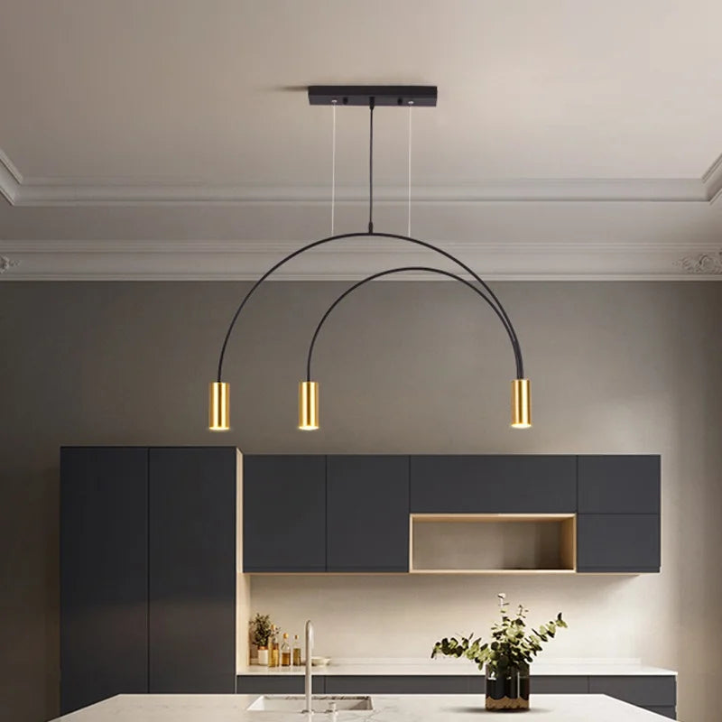 suspension moderne à trois têtes design créatif et élégant - vue 2 sur 27