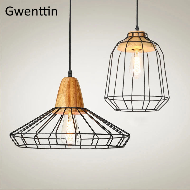 suspension moderne en bois avec éclairage led pour plantes