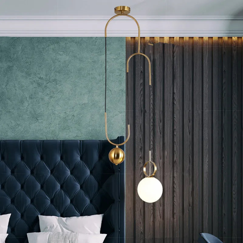 suspension boule en verre design créatif pour intérieur - vue 5 sur 7