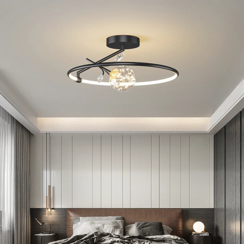 plafonnier en verre cristal design moderne pour intérieur élégant - vue 3 sur 8