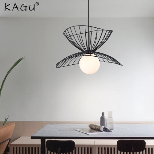 Nordique minimaliste moderne Restaurant salle à manger chapeau de paille lustre allée entrée balcon chambre Net rouge éclairage