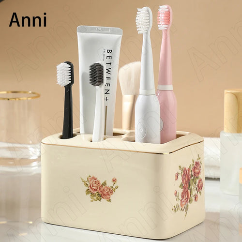 porte-brosse à dents en céramique design moderne pour salle de bain - vue 4 sur 10