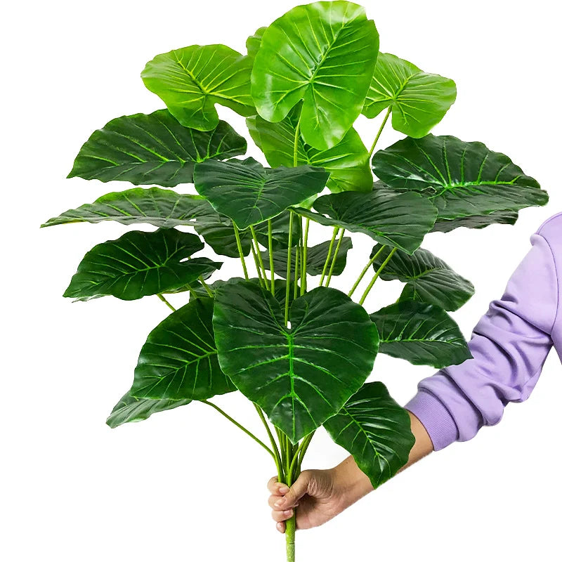 arbre tropical artificiel grandes feuilles de monstera en pot décoratif - vue 13 sur 23