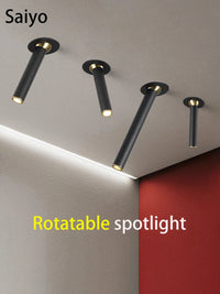 spot rotatif 	led en aluminium pour éclairage intérieur