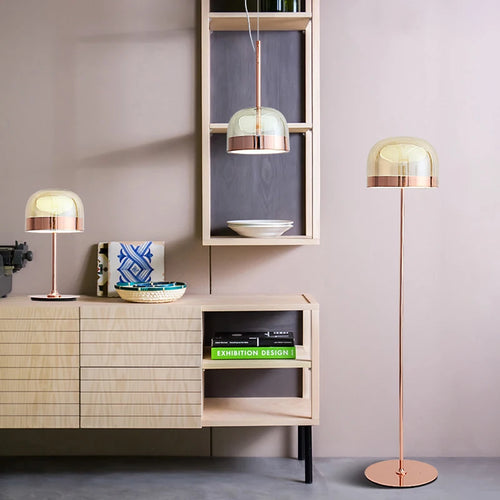 lampes de table nordiques en verre coloré pour intérieur élégant - vue 4 sur 18