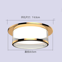plafonnier led intégré avec spot en cristal pour décoration d'intérieur