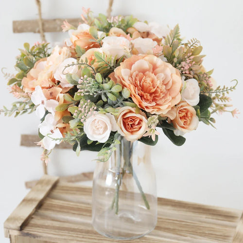 bouquet de pivoines artificielles pour mariage et décoration - vue 3 sur 12
