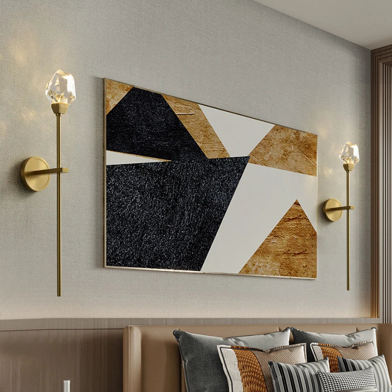 applique murale moderne en cristal de luxe décorative led - vue 4 sur 8