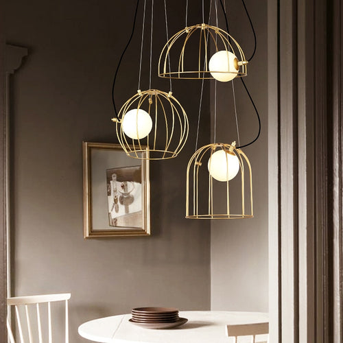 Suspension design avec abat-jour métallique ajouré Ohio - vue 3 sur 10