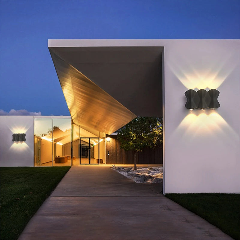 applique murale led moderne extérieure étanche en aluminium nordique