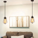 suspension industrielle vintage en fil métallique cage loft nordique led