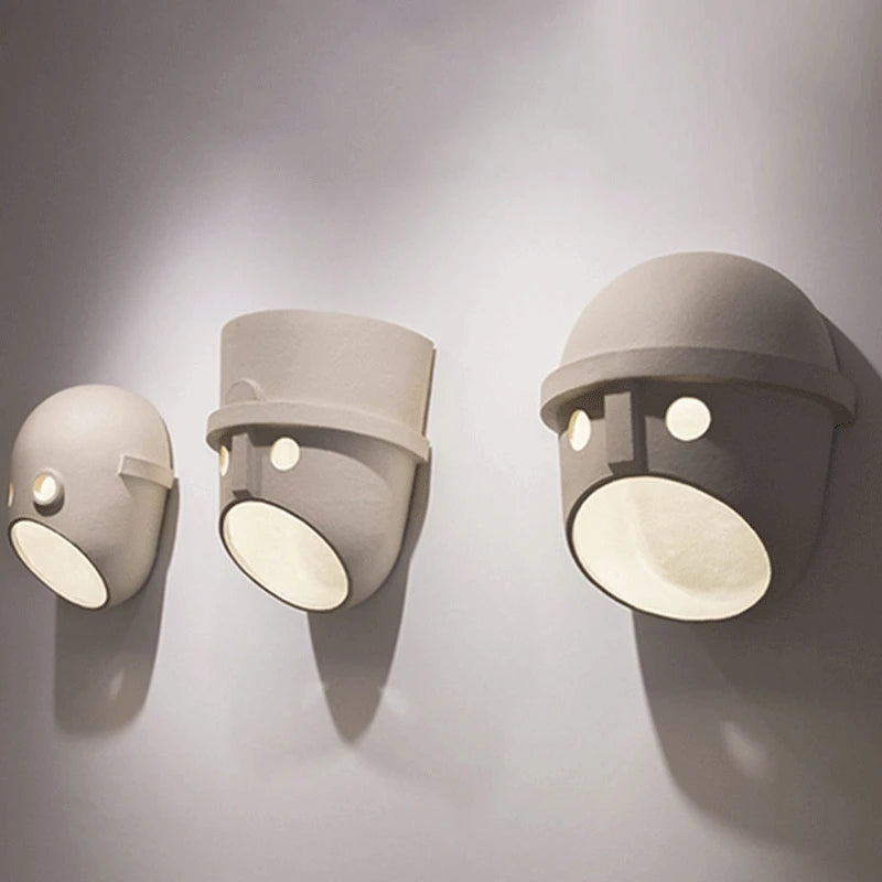 lampe de applique murale led moderne et créative en résine