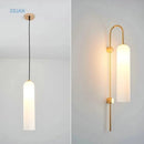 suspension moderne avec abat-jour en verre transparent led