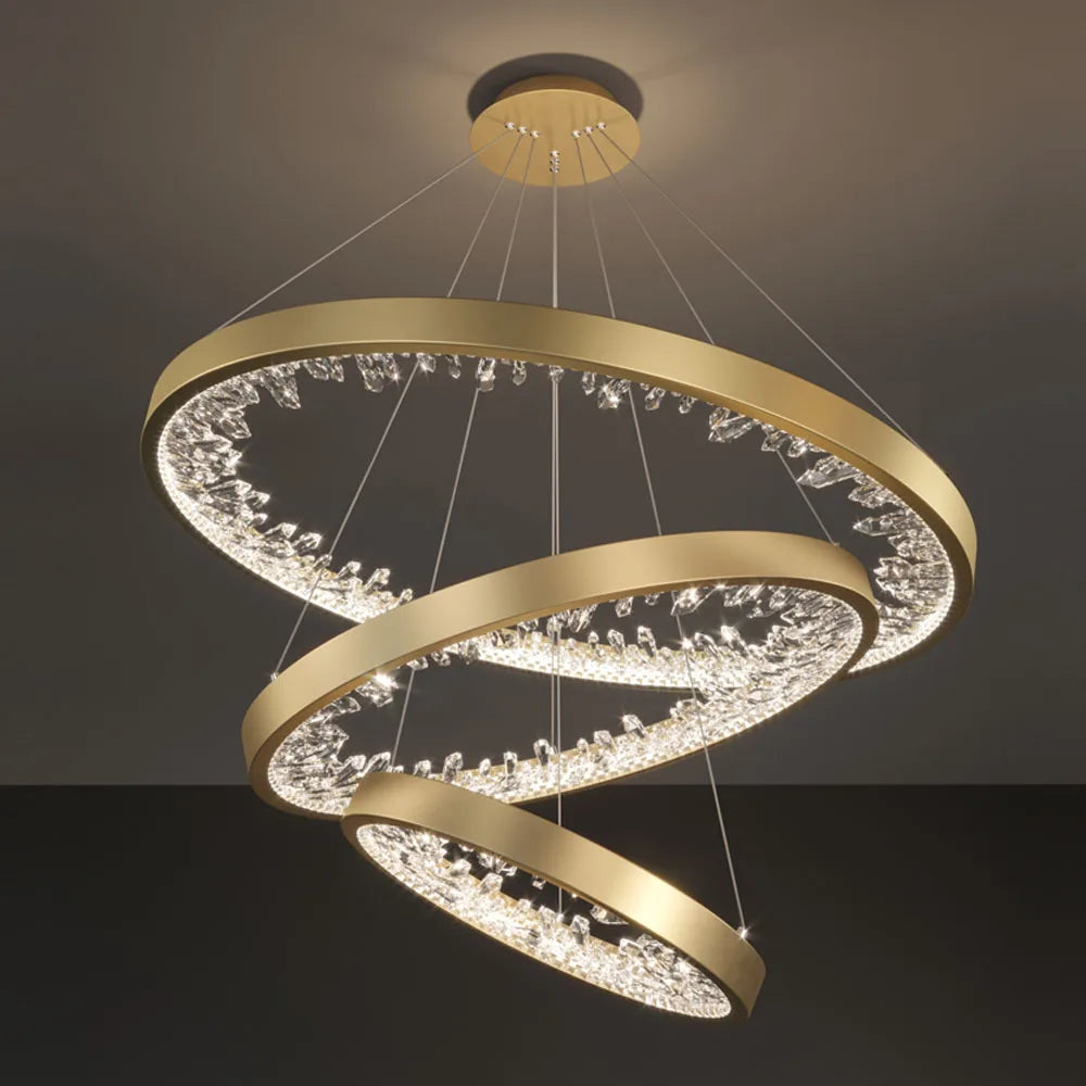 lustre design en cristal lumineux pour décoration moderne intérieure - vue 3 sur 20