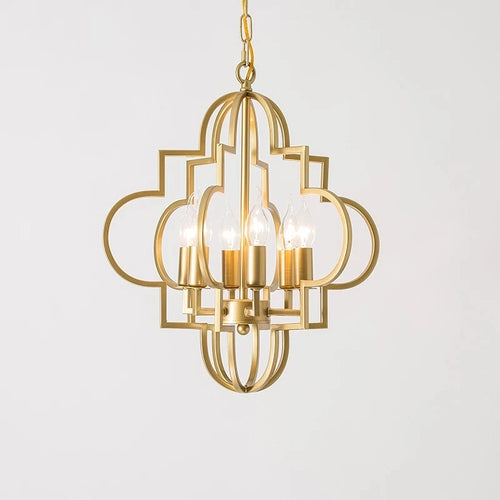 lustre campagnard américain or décoration créative nouvelle collection - vue 2 sur 6