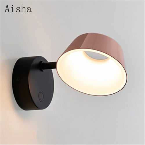 applique murale led rotative design nordique créatif moderne - vue 2 sur 9
