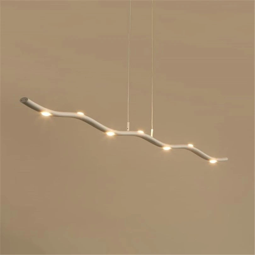 suspension led design post-moderne simple courbe - vue 5 sur 7