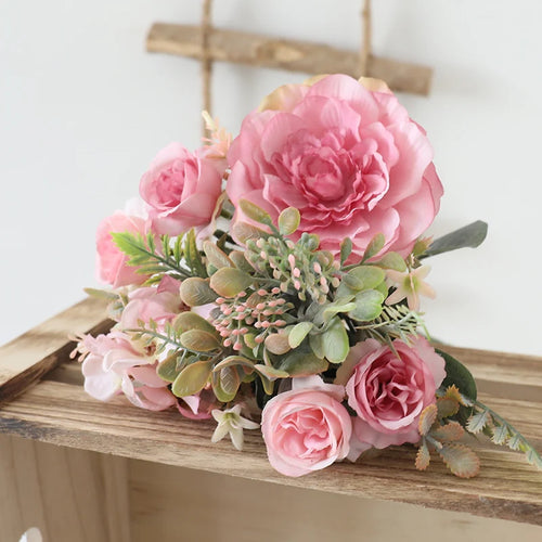 bouquet de pivoines artificielles pour mariage et décoration - vue 8 sur 12