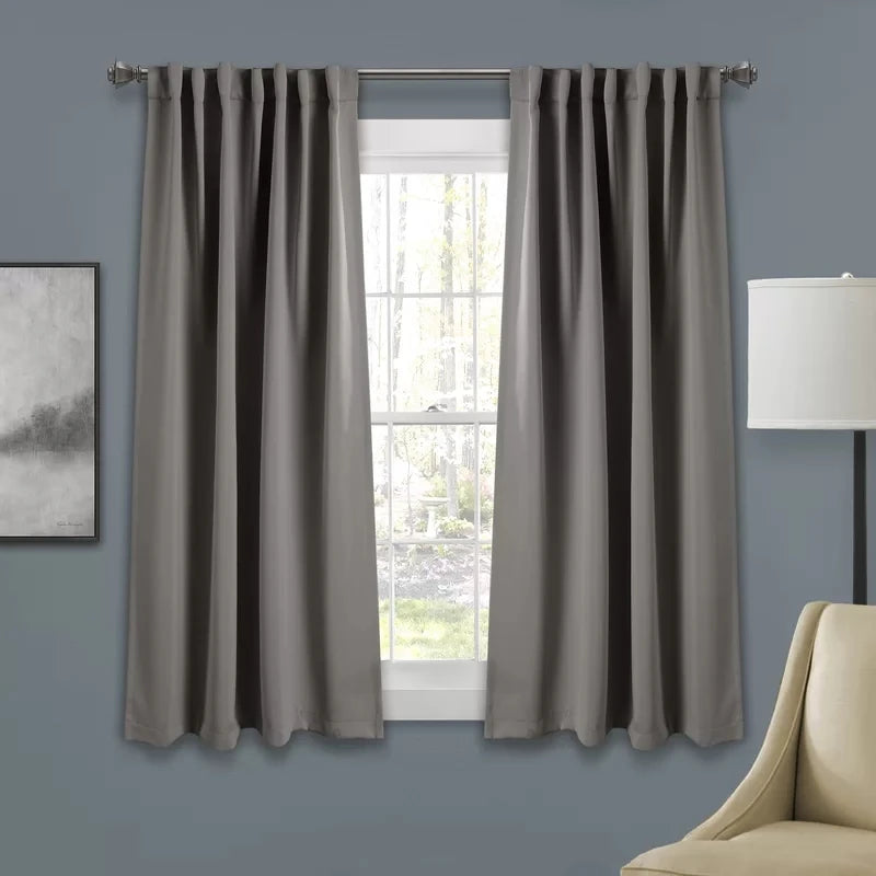 Rideau court occultant moderne pour cuisine chambre salon - vue 10 sur 12