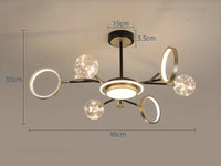 lustre nordique moderne en fer éclairage étoilé décoration créative