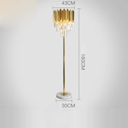 lampe à poser post-moderne art déco en acier inoxydable et cristal