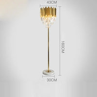 lampe LED post-moderne en acier inoxydable cristal marbre doré