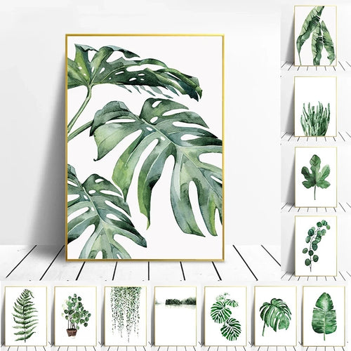plante tropicale nordique art mural décoration moderne