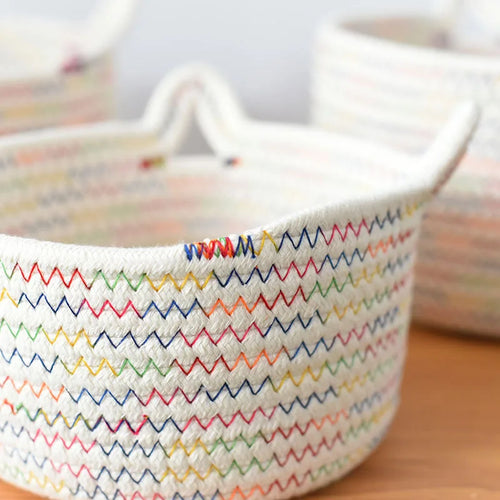 panier de rangement en corde pour cosmétiques et objets divers - vue 5 sur 8