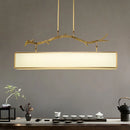 lustre moderne en cuivre design branche d'arbre décoratif intérieur