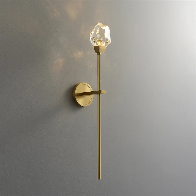 applique murale moderne en cristal de luxe décorative led - vue 5 sur 8