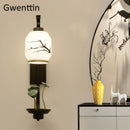 applique murale vintage en tissu de verre style chinois