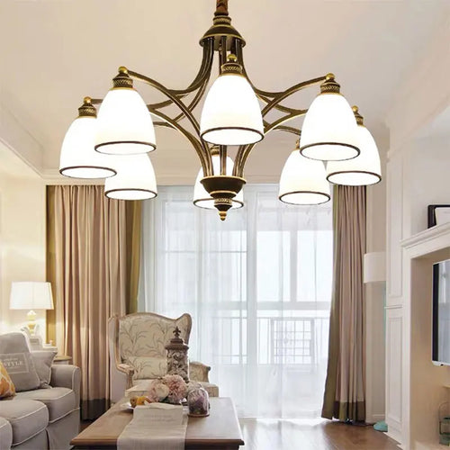 lustre rétro américain pour éclairage intérieur de plafond - vue 4 sur 19