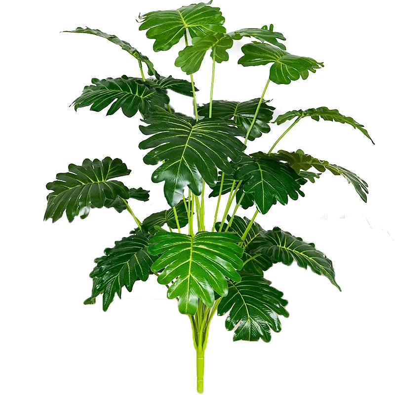 arbre tropical artificiel grandes feuilles de monstera en pot décoratif - vue 14 sur 23