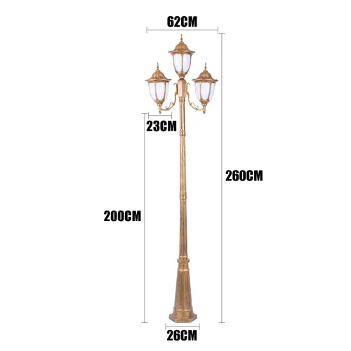 lampe de jardin européenne à quatre têtes étanche pour extérieur - vue 11 sur 12