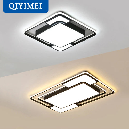 lustre led moderne avec télécommande en fer pour décoration