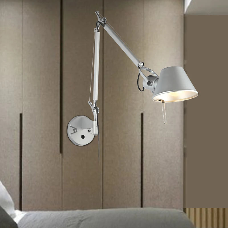 applique murale long bras réglable led décoration - vue 5 sur 12